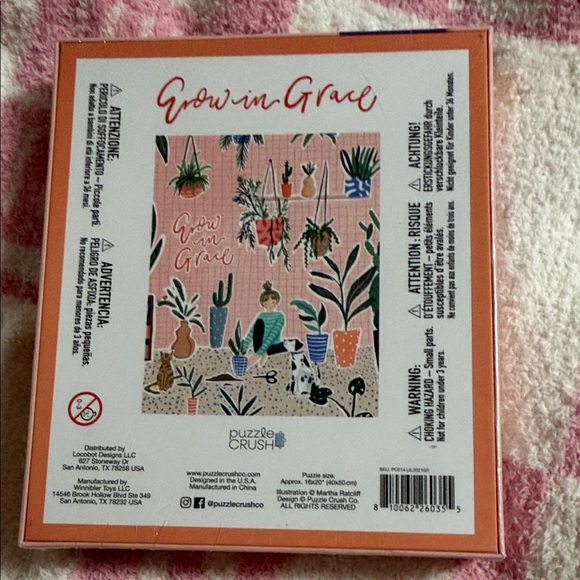 'Grow in Grace' 500 Piece Puzzle - Pink and Green - Picture 3 of 3